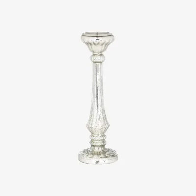 La Redoute 53cm Mercury Effect Deep Ribbed Candle Holder