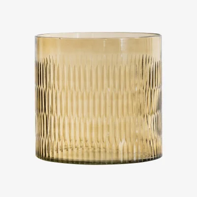 La Redoute 20cm Gold Textured Candle Holder