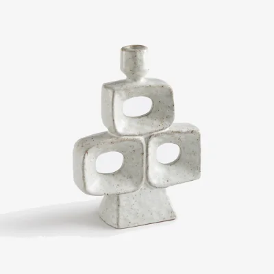 La Redoute Ceral Organic Ceramic Candleholder Height 22cm