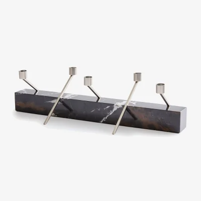La Redoute Sebastiano Marble Centrepiece Candle Holder, Height 21.3cm