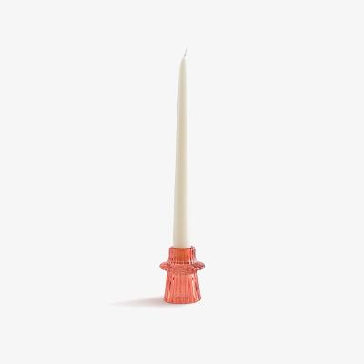 La Redoute Sabri 6.8cm High Coloured Textured Glass Candlestick