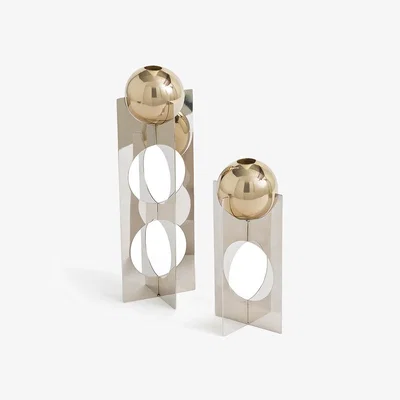 La Redoute Set of 2 Esto Aluminum Candlesticks