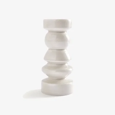 La Redoute Cefalu Glazed Earthenware Candle Holder, Height 20cm
