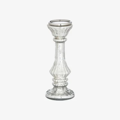 La Redoute 31cm Mercury Effect Deep Ribbed Candle Holder