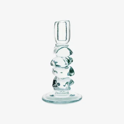 La Redoute Qimera Transparent Glass Candlestick H23cm
