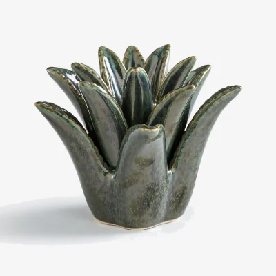 La Redoute Tropia Ceramic Palm Candle Holder, Height 14.3cm