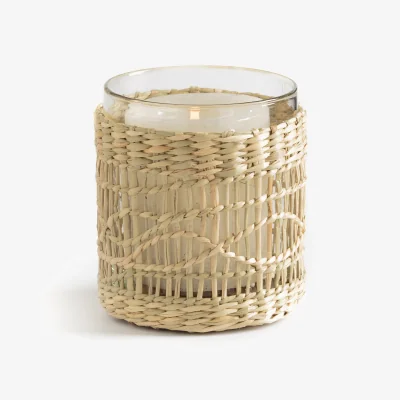 La Redoute Kezia Glass & Braiding Candle Holder
