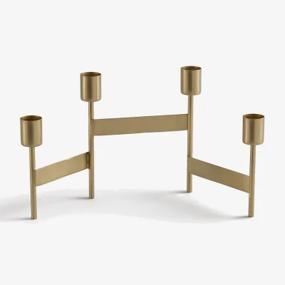 La Redoute Nymora Candle-Holder with 4 Brass Candles
