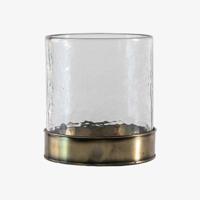 La Redoute 20cm Bronze Hurricane Candle Holder