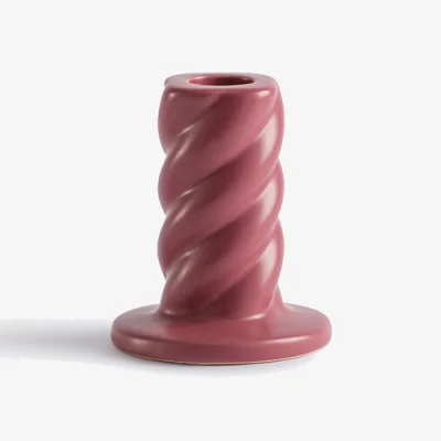 La Redoute Vavy Twisted Ceramic Candle Holder H9cm