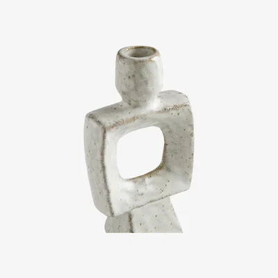 La Redoute Ceral Organic Ceramic Candleholder Height 16.5cm