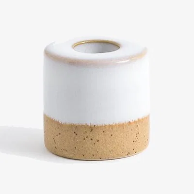 La Redoute Ceramic Candle Holder H5cm, Zilka