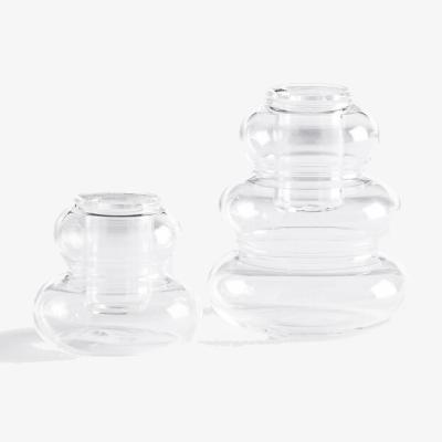 La Redoute Hadi Set of 2 Transparent Glass Candle Holders