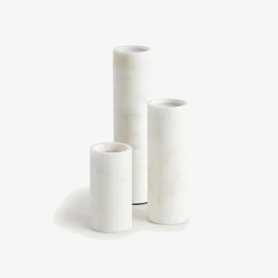 La Redoute Set of 3 Scafi Marble Candle Holders