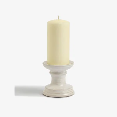 Marks & Spencer M&S Ceramic Pillar Candle Holder - White, White