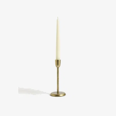 Marks & Spencer M&S Metal Patina Dinner Candle Holder - Gold, Gold