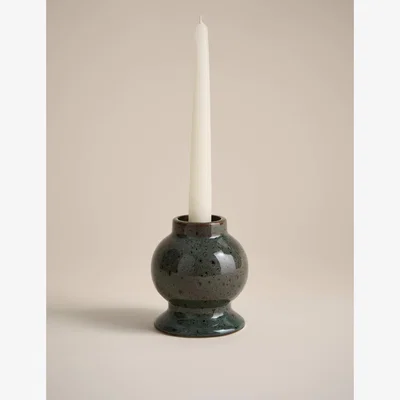 Marks & Spencer M&S Collection Spot Reactive Glaze Ceramic Candle Holder Blue