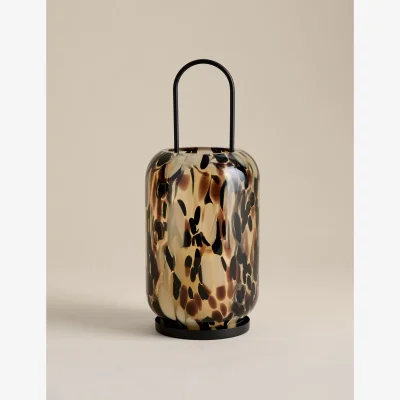 Marks & Spencer M&S Animal Confetti Glass Lantern Brown