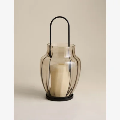 Marks & Spencer M&S Glass Optic Lantern Smoke