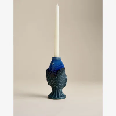 Marks & Spencer M&S Fish Ceramic Dinner Candle Holder Blue