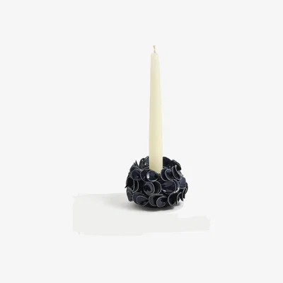 Marks & Spencer M&S Petal Ceramic Candle Holder - Blue, Blue