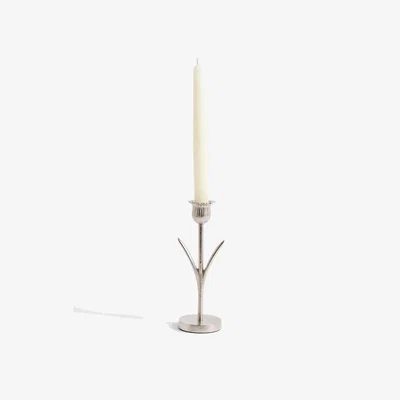 Marks & Spencer M&S Tulip Metal Dinner Candle Holder - Silver, Silver