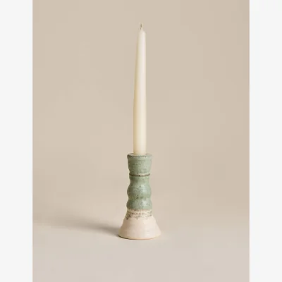 Marks & Spencer M&S Rounded Dinner Candle Holder Green