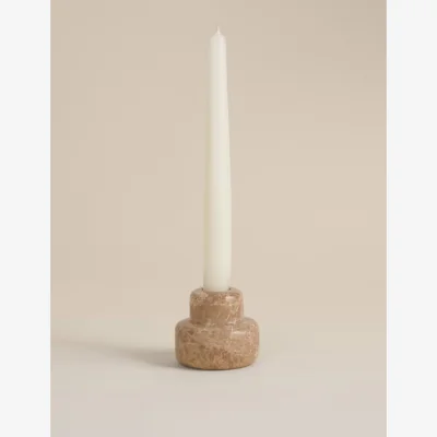 Marks & Spencer M&S Marble Hybrid Candle Holder Natural
