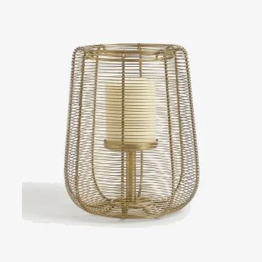 Marks & Spencer M&S Hand Wrapped Wire Lantern - Gold, Gold