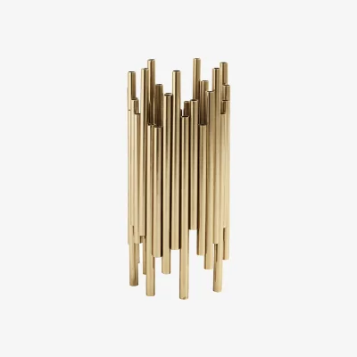 My Furniture Brass Pipe Candle Holder - gft