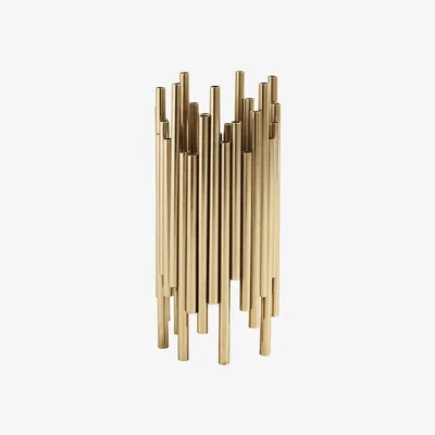 My Furniture Brass Pipe Candle Holder - gft  