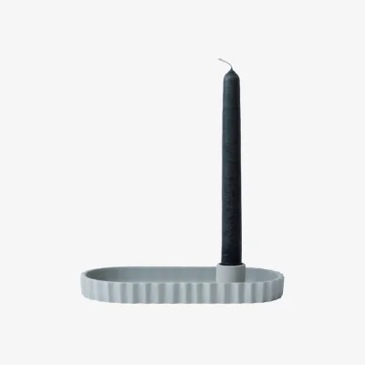 Made in Design Sillage Candle stick ceramic blue - Jars Céramistes