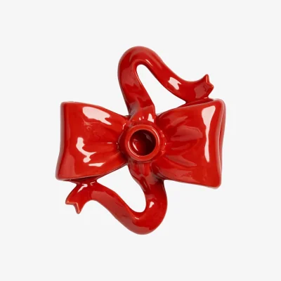 Made in Design Ribbon Candle stick ceramic red - & klevering