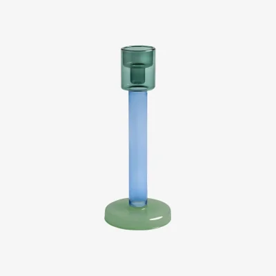 Made in Design Bole Large Candle stick glass green / Ø 12 x H 29.5 cm - & klevering