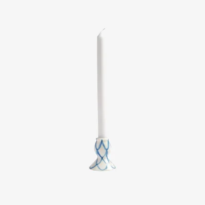 Made in Design Sirene Candle stick ceramic blue / Hand-painted - & klevering