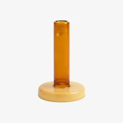 Made in Design Bole Small Candle stick glass orange / Ø 10 x H 15 cm - & klevering