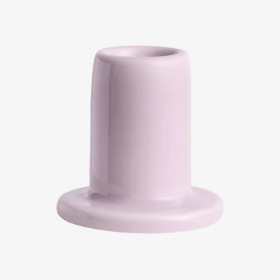 Made in Design Tube Small Candle stick ceramic pink / H 5 cm - Hay
