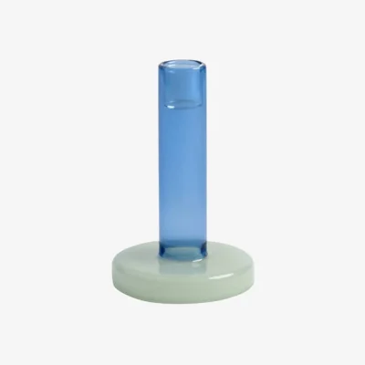 Made in Design Bole Small Candle stick glass blue / Ø 10 x H 15 cm - & klevering