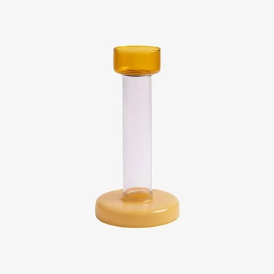 Made in Design Bole Medium Candle stick glass orange / Ø 11 x H 21 cm - & klevering