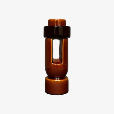 Made in Design Ador Tall Candle stick ceramic brown / H 18 cm - RED Edition