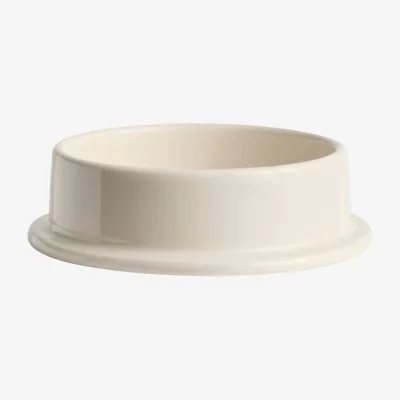 Made in Design Column Candle stick ceramic white / For Block candle - Ø 12.8 cm - Hay