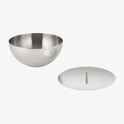 Made in Design Rocc Medium Ø 15,5 cm Candle stick metal / Container only (Candle sold separately) - Alessi