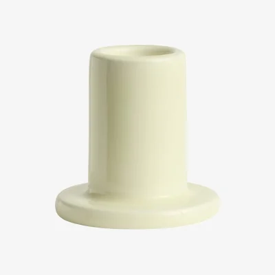 Made in Design Tube Small Candle stick ceramic white / H 5 cm - Hay