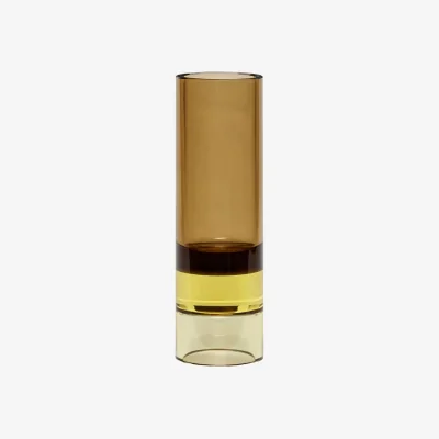 Made in Design Astro Candle holder glass brown / Vase - H 15 cm - HÜBSCH