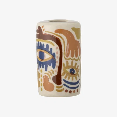 Made in Design Horus Candle stick ceramic orange / Ø 5 x H 8 cm - Bloomingville