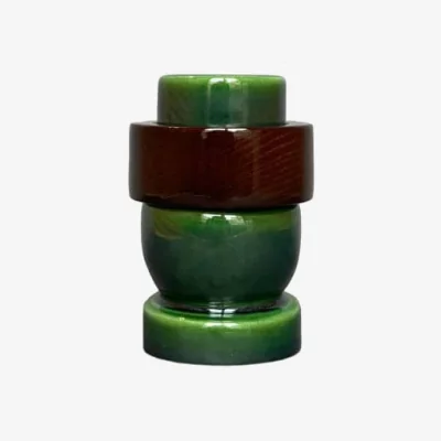 Made in Design Ador Small Candle stick ceramic green / H 10 cm - RED Edition