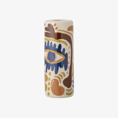 Made in Design Horus Candle stick ceramic orange / Ø 5 x H 13 cm - Bloomingville