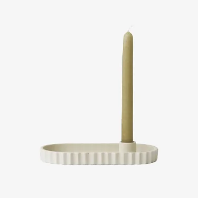 Made in Design Sillage Candle stick ceramic beige - Jars Céramistes