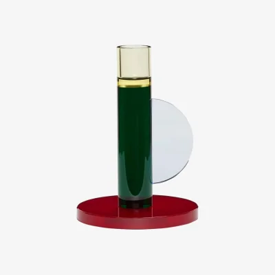 Made in Design Astro Candle stick glass green - HÜBSCH