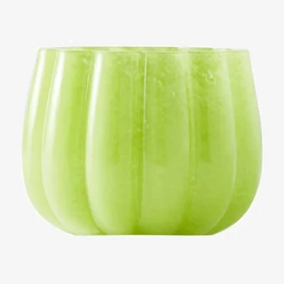 Made in Design Melon Candle holder glass green / Ø 13.7 x H 10 cm - Pols Potten
